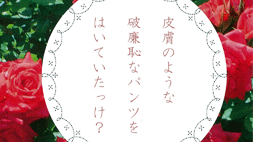皮膚のような破廉恥なパンツをはいていたっけ？
