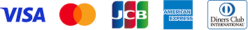 ご利用可能な決済方法：Visa、Mastercard、JCB、American Express、Diners Club