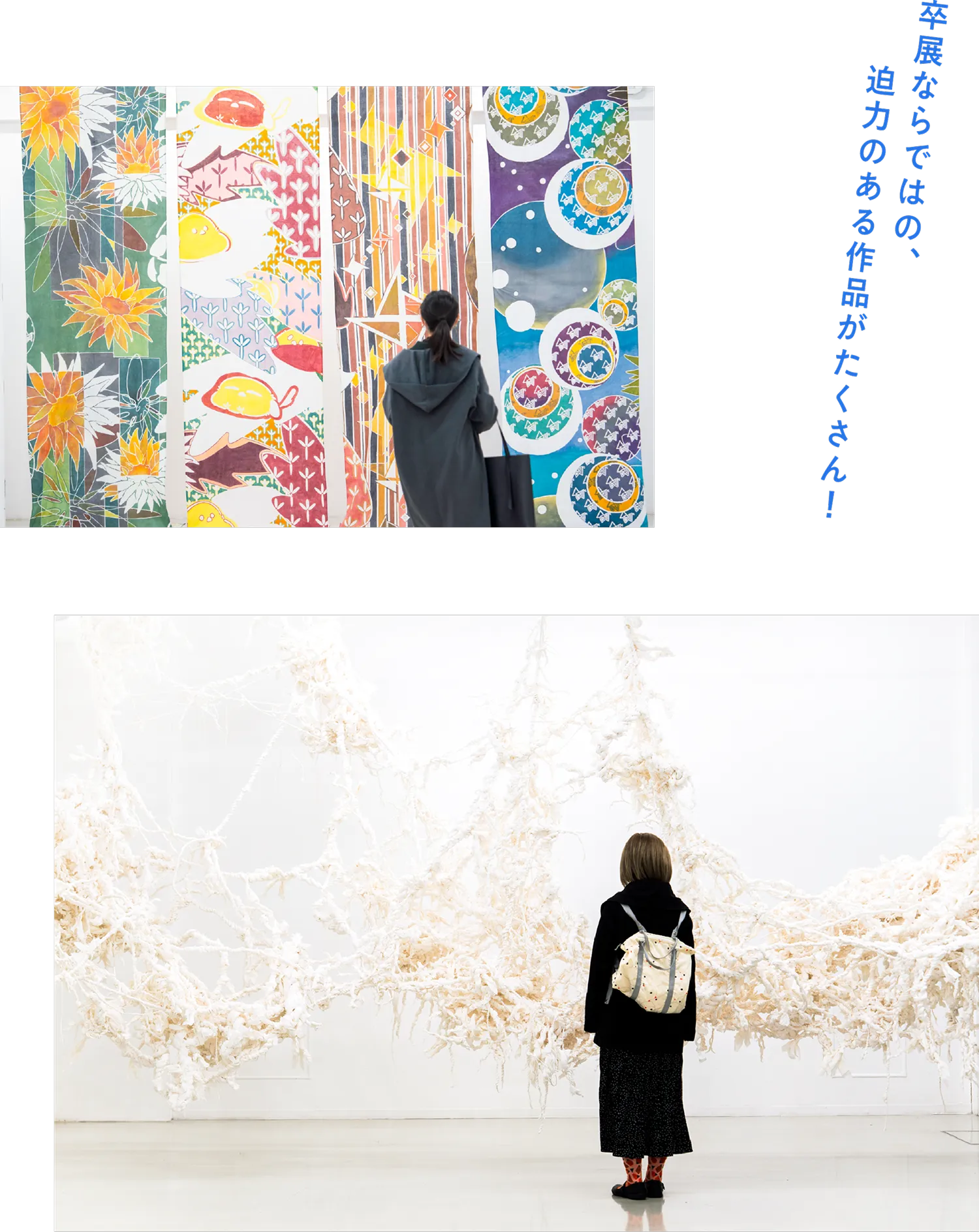 卒展ならではの、迫力のある作品がたくさん！