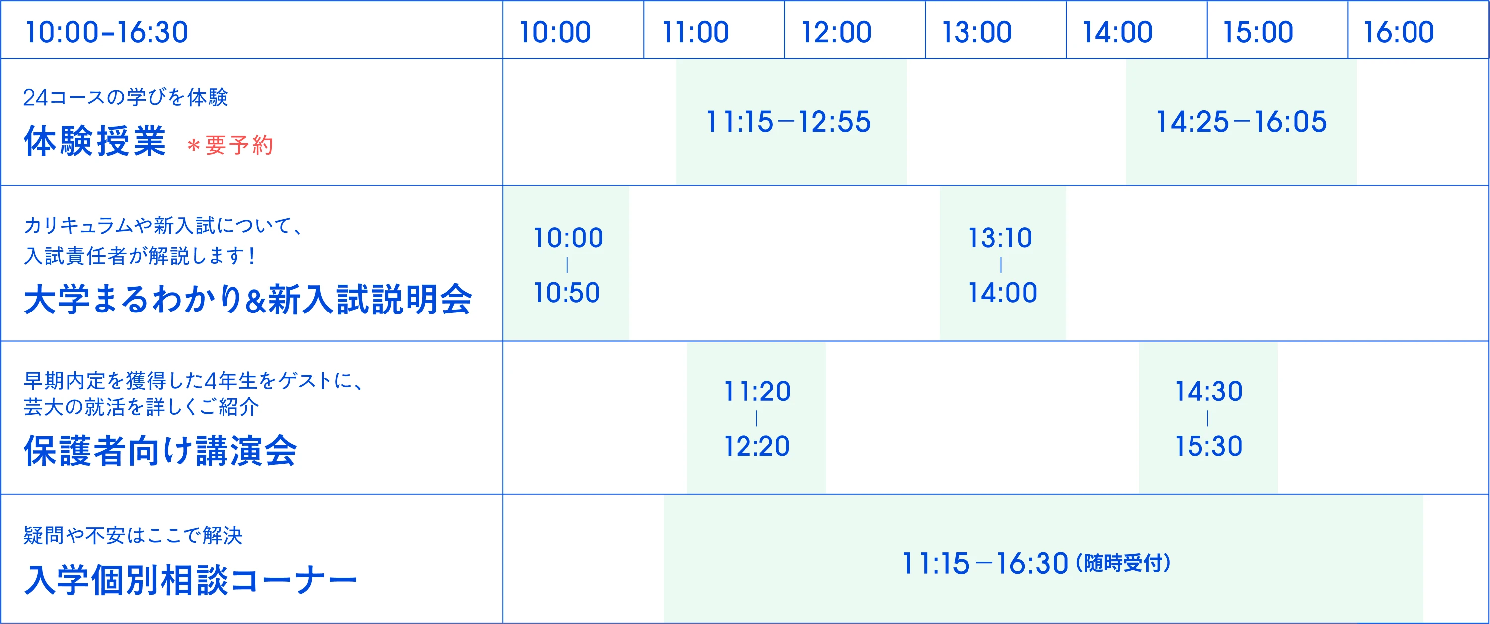 TIME TABLE