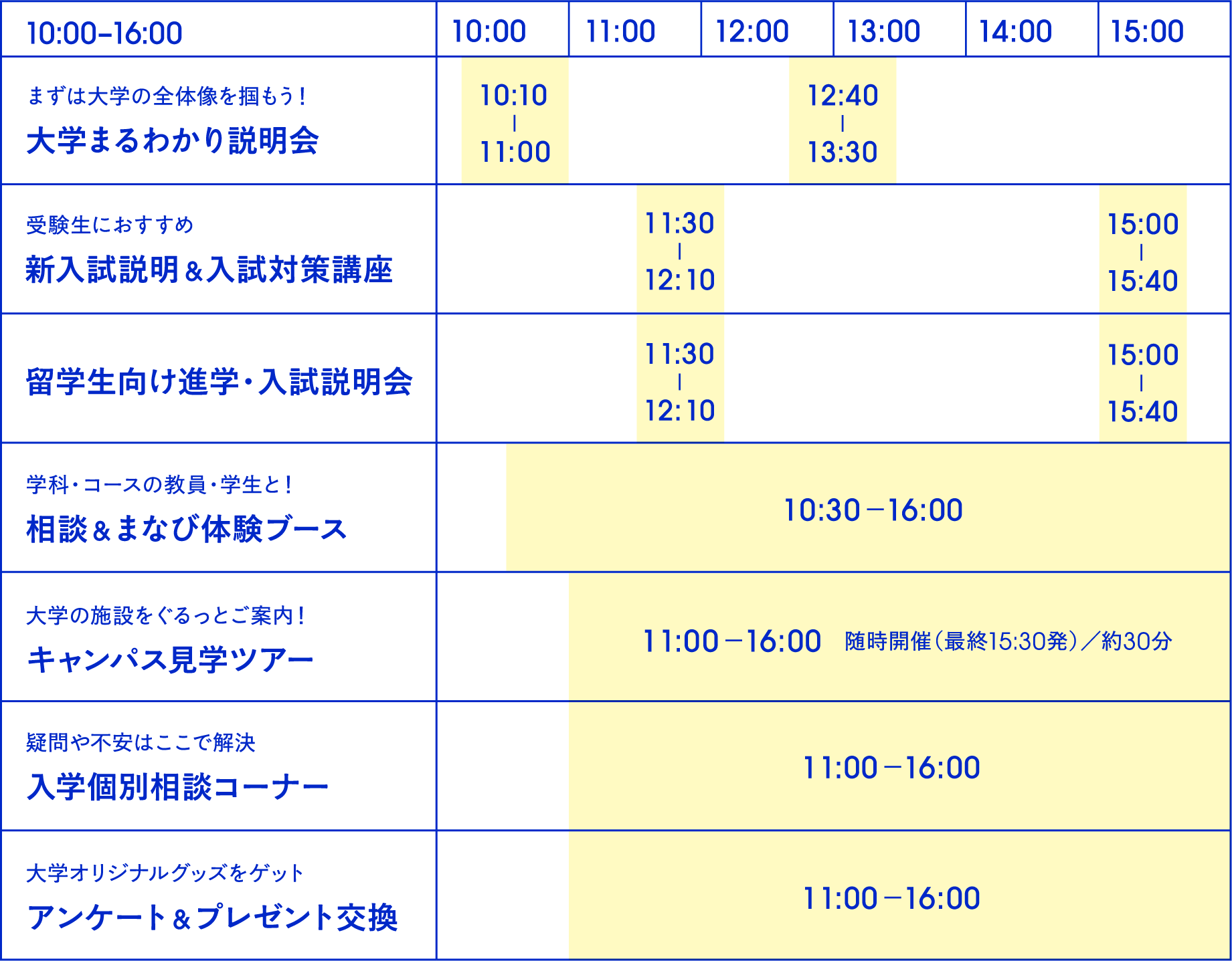 TIME TABLE