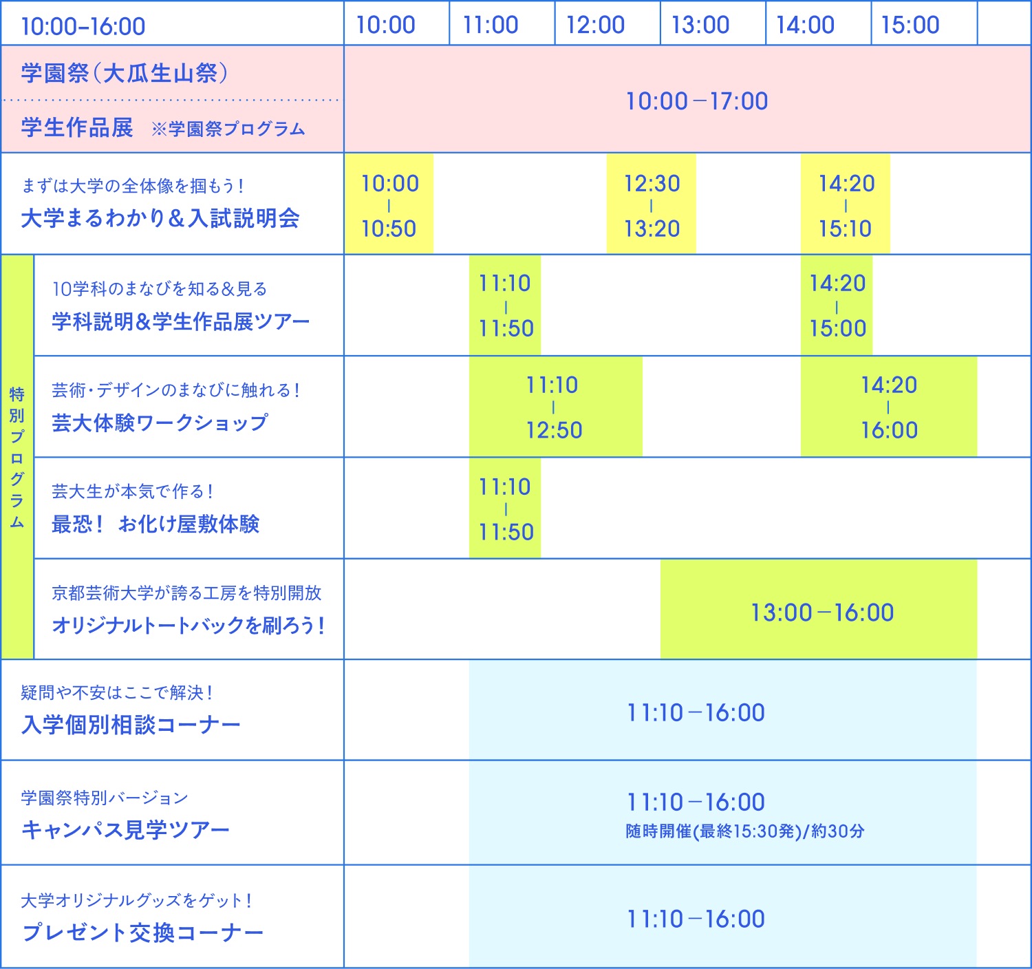 time table