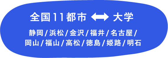 全国11都市発　静岡/浜松/金沢/福井/名古屋/岡山/福山/高松/徳島/姫路/明石