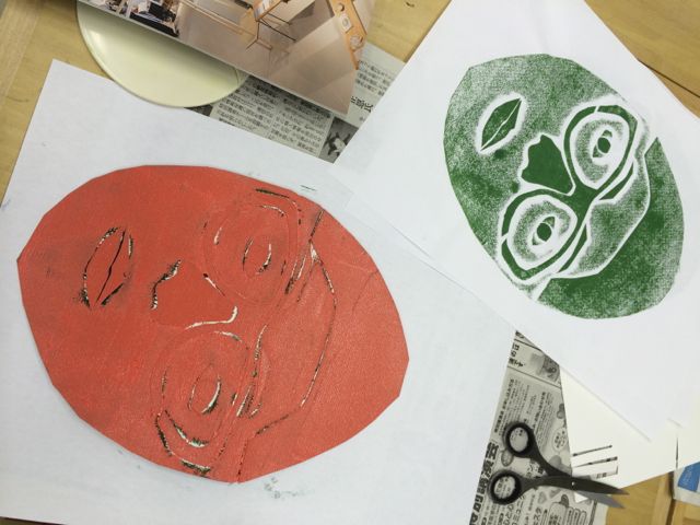凹凸をつくる紙版画 1年次授業 こども芸術学科 Kua Blog
