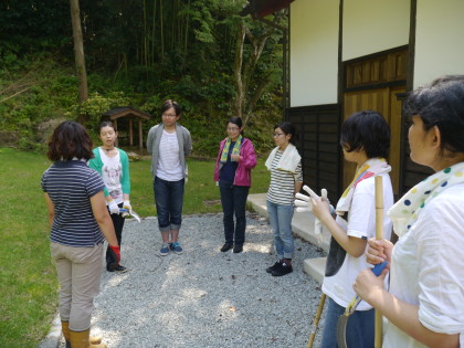 管理者さんと作業の打ち合わせ