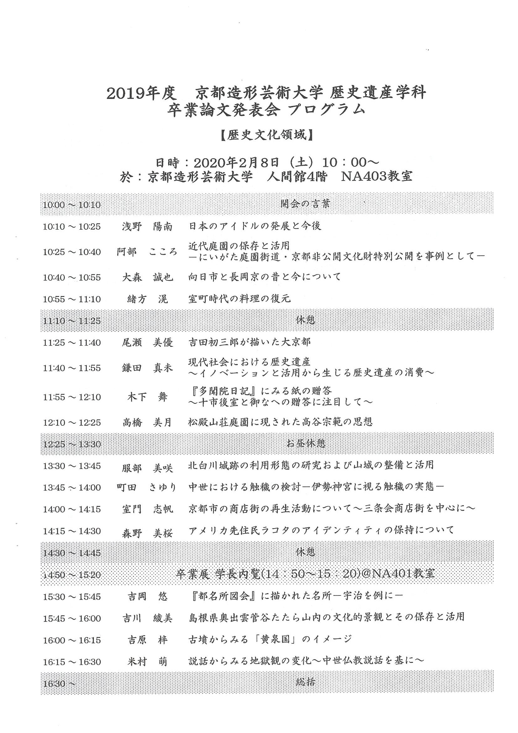 21限定 卒業論文 本