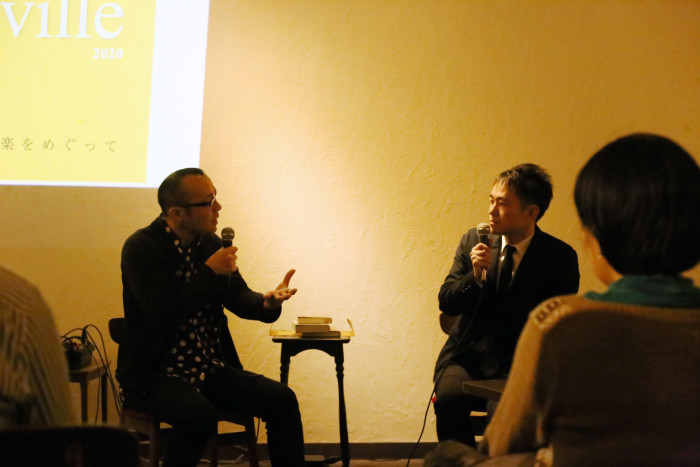 「Storyville 2020 声と音と音楽をめぐって」では聞き書きについてお話くださる木村先生(右)。