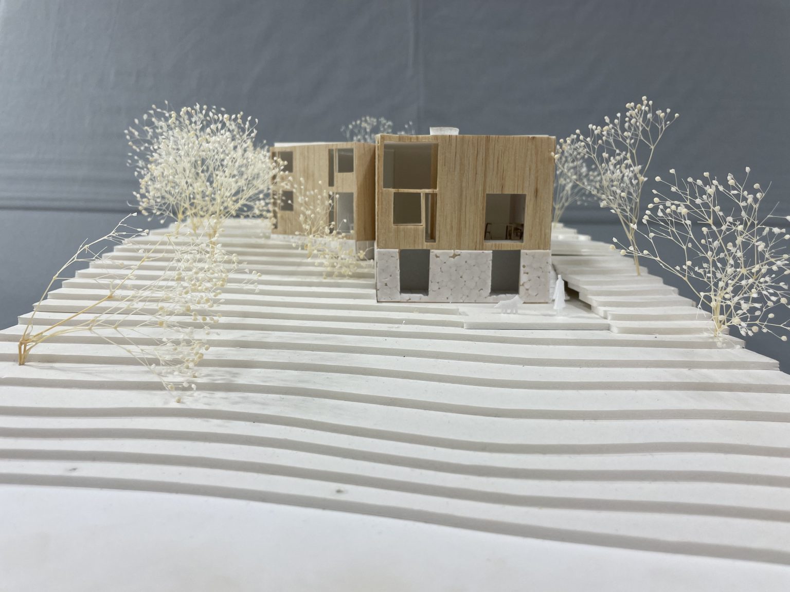 【建築デザインコース】建築模型を作ろう!名作!ルイス・カーンのフィッシャー邸を作る | 建築デザインコース | 通信教育課程