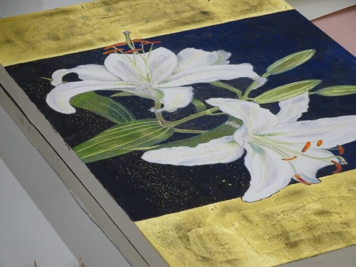 Amazon.co.jp: 金箔 蒔絵屏風 桜 : ホビー