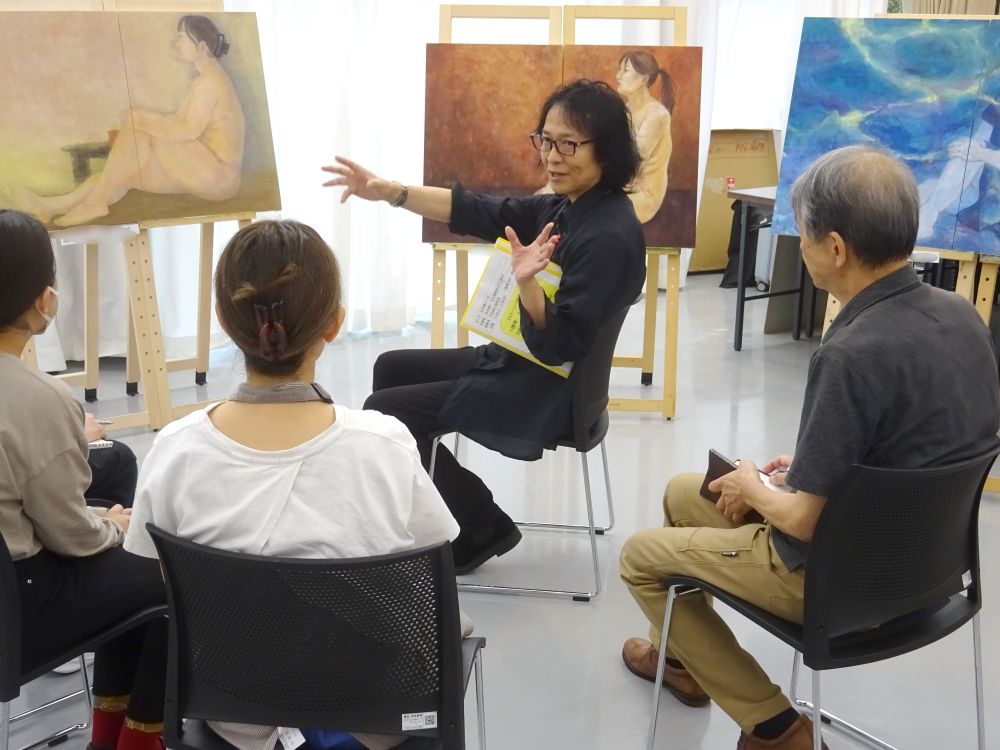 【日本画コース】3年次スクーリング実施報告　人物制作、風景制作