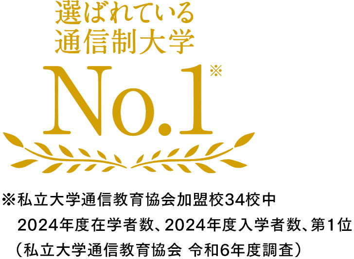 選ばれている通信制大学No.1